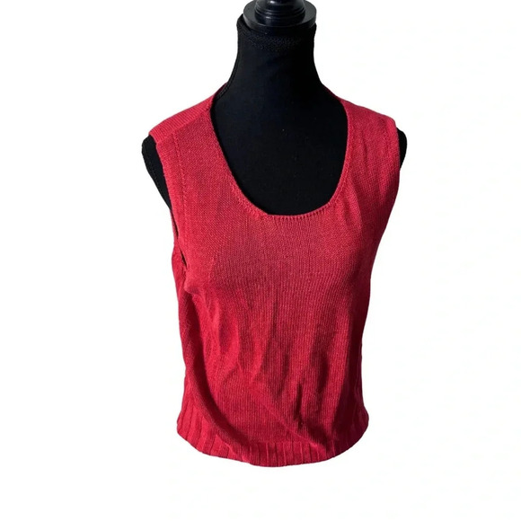 Contemporaine by Simons | Orange Knit Sweater Vest | Size XL - Picture 1 of 8